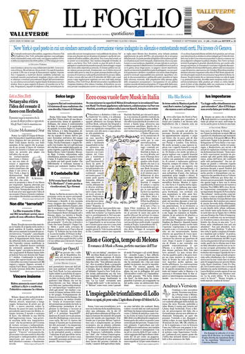 Prima-pagina-il foglio-messina-edizione-di-oggi-27-09-2024